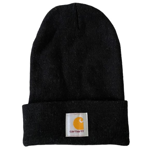 Carhartt Other - Carhartt Cuffed Black Slouchy Rib Knit A18 Utility Gorpcore Iconic Beanie Hat